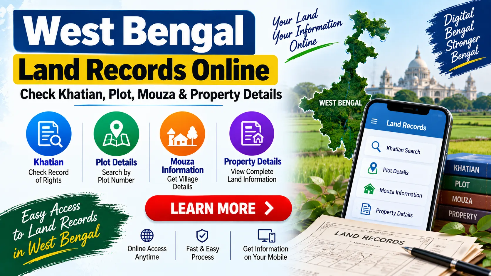 West Bengal Land Records Online Check Khatian Plot Mouza Property Details